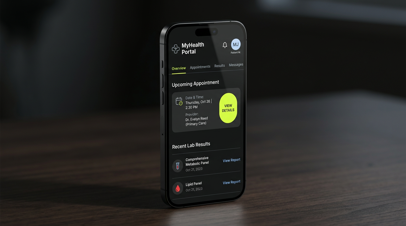 Meridian Health — product interface on device